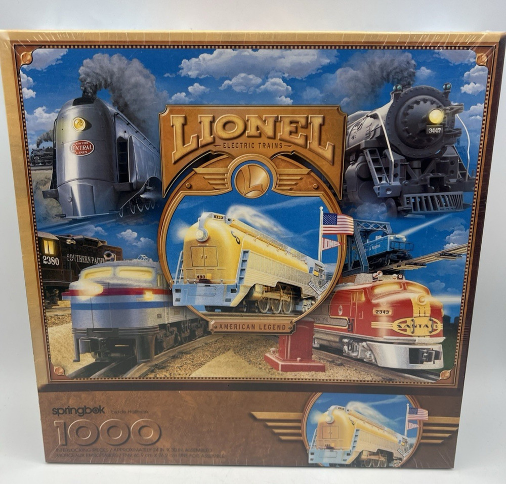 Lionel Electric Trains 1000 Piece Puzzle Springbok Sealed Vintage